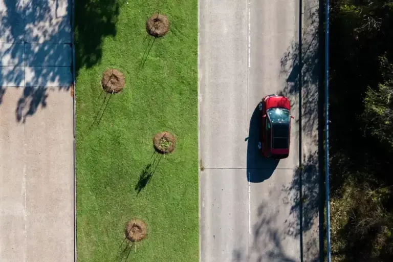 Car on road